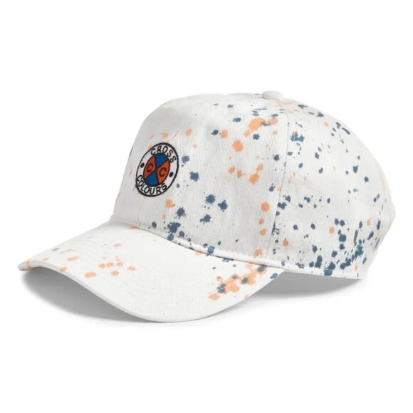 Cross‎ Colours Circle Embroidered Logo Dad Hat  Peace Sign Artful Spatters - Picture 1 of 12